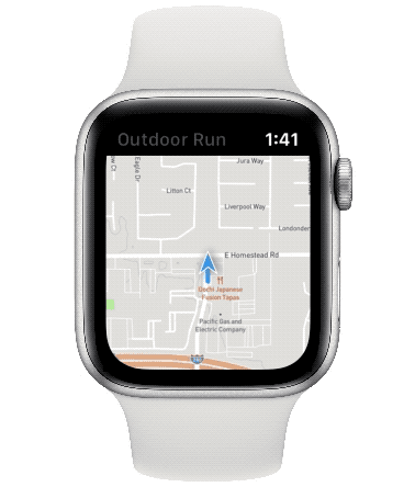 Apple watch discount track run map